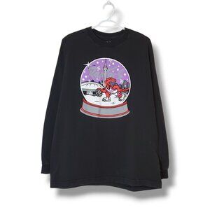 2019 Toronto Raptors OVO Christmas Snow Globe Long Sleeve Shirt Black Size XL
